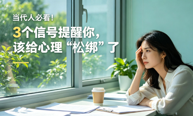 当代人必看！3个信号提醒你，该给心理“松